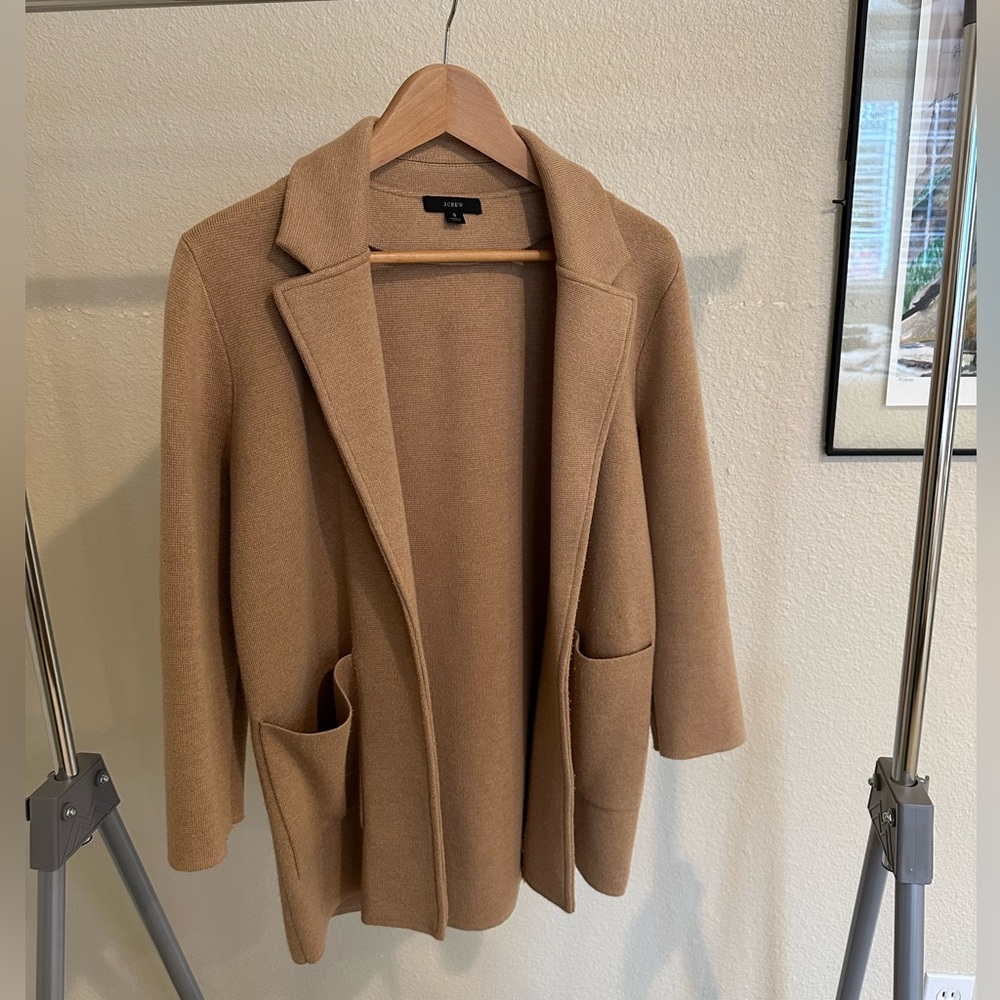 J. Crew Tan Sweater Blazer